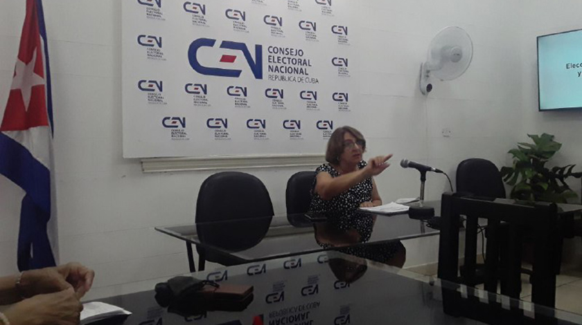 Alina Balseiro Gutiérrez, presidenta del Consejo Electoral Nacional de Cuba.