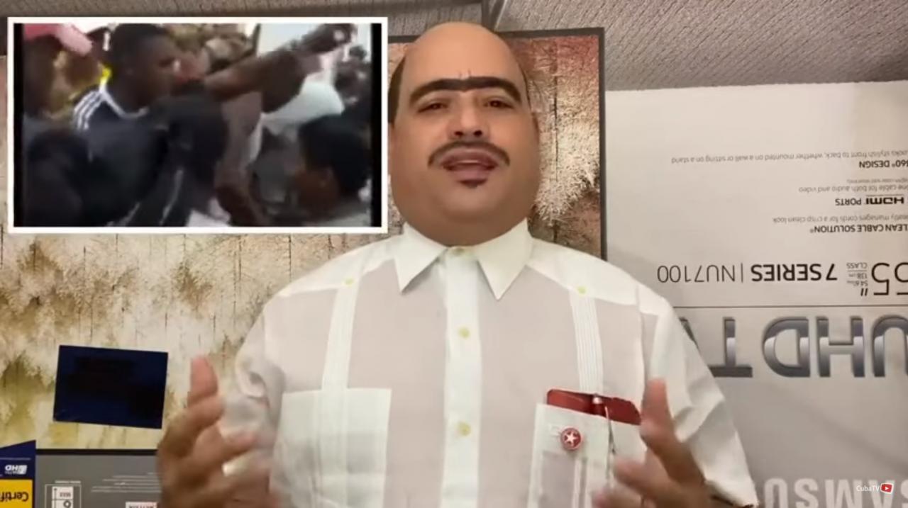 Captura de pantalla del video usado para 'justificar' la sanción contra Andy Vázquez.