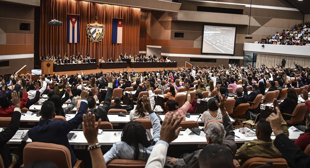 The Cuban legislature, in one of its sessions.