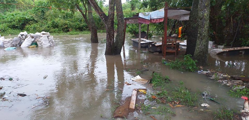 Inundaciones en la comunidad de Indaya.