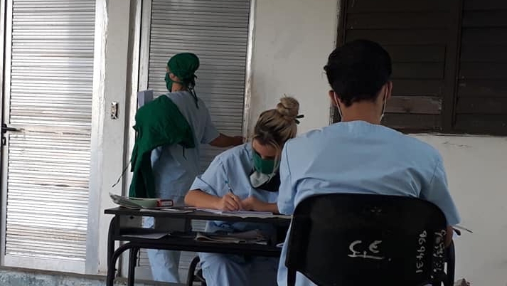Médicos cubanos en Pinar del Río.