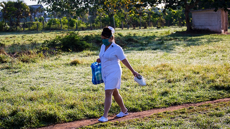 Un enfermera en Cuba. 