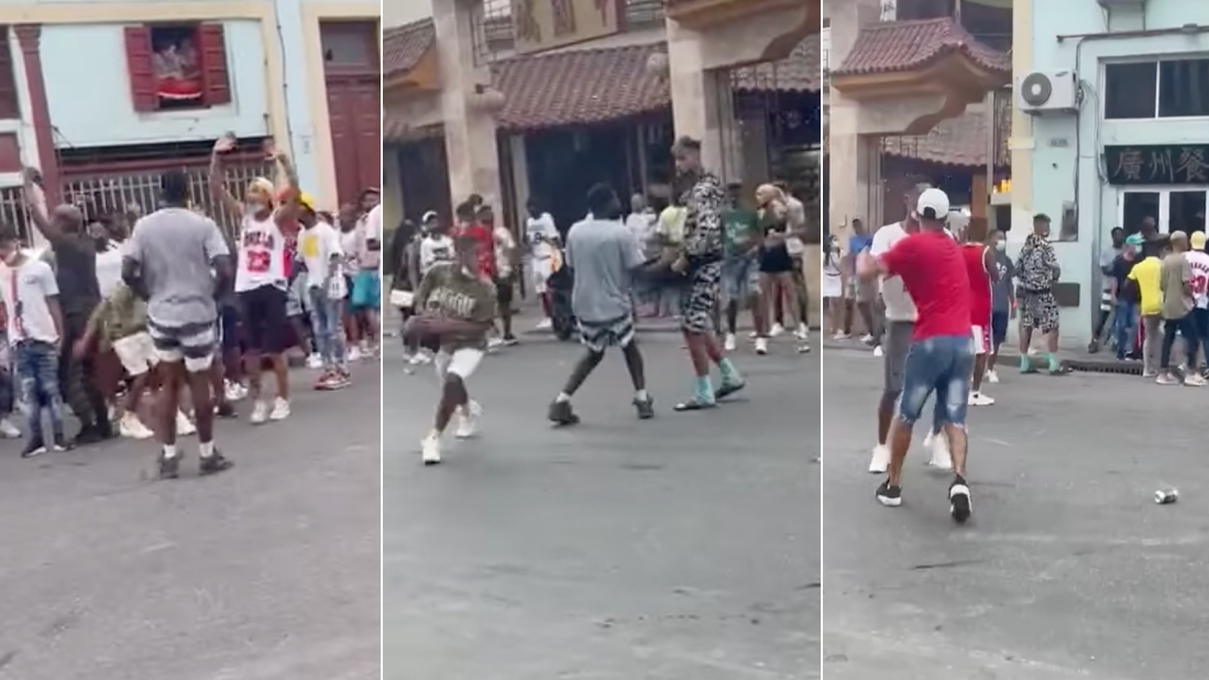 Momentos de la pelea en La Habana, Cuba.