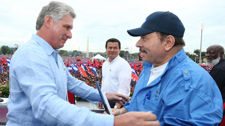Miguel Díaz-Canel y Daniel Ortega en una imagen de archivo.