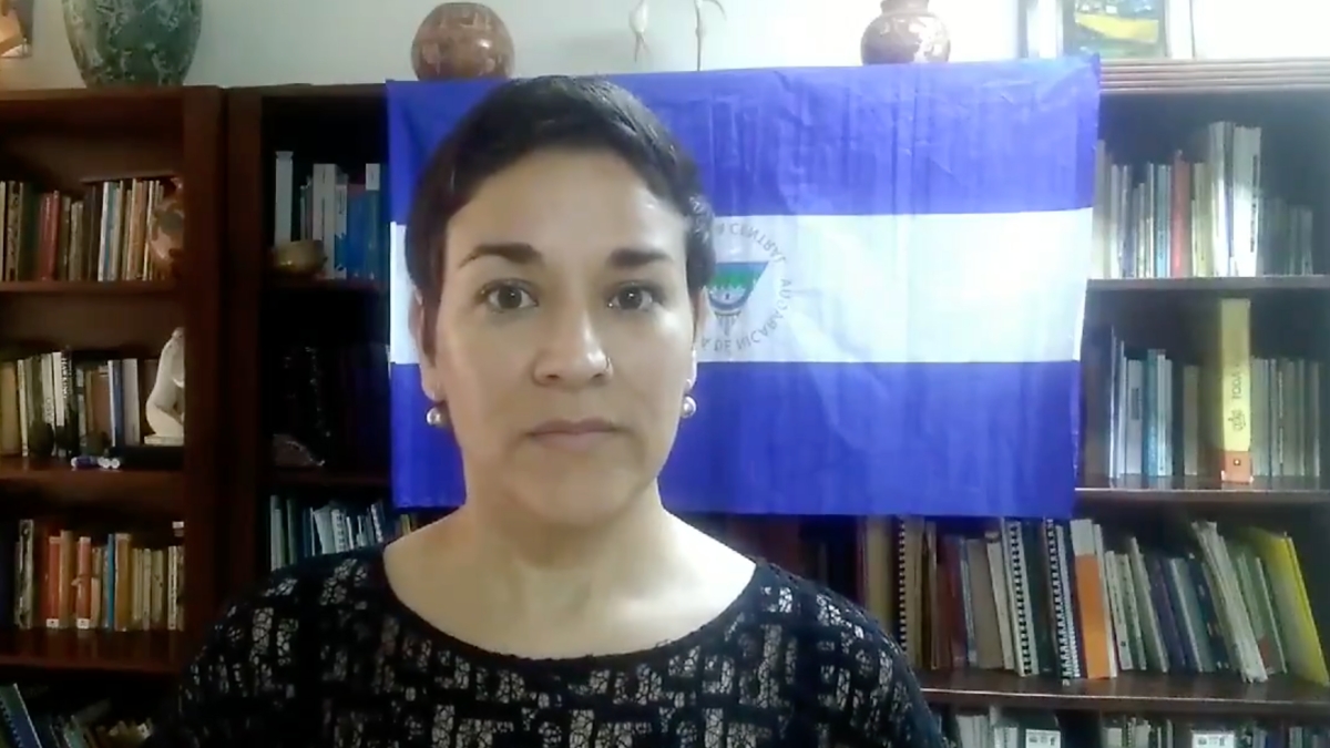 La activista nicaragüense Tamara Dávila Rivas.
