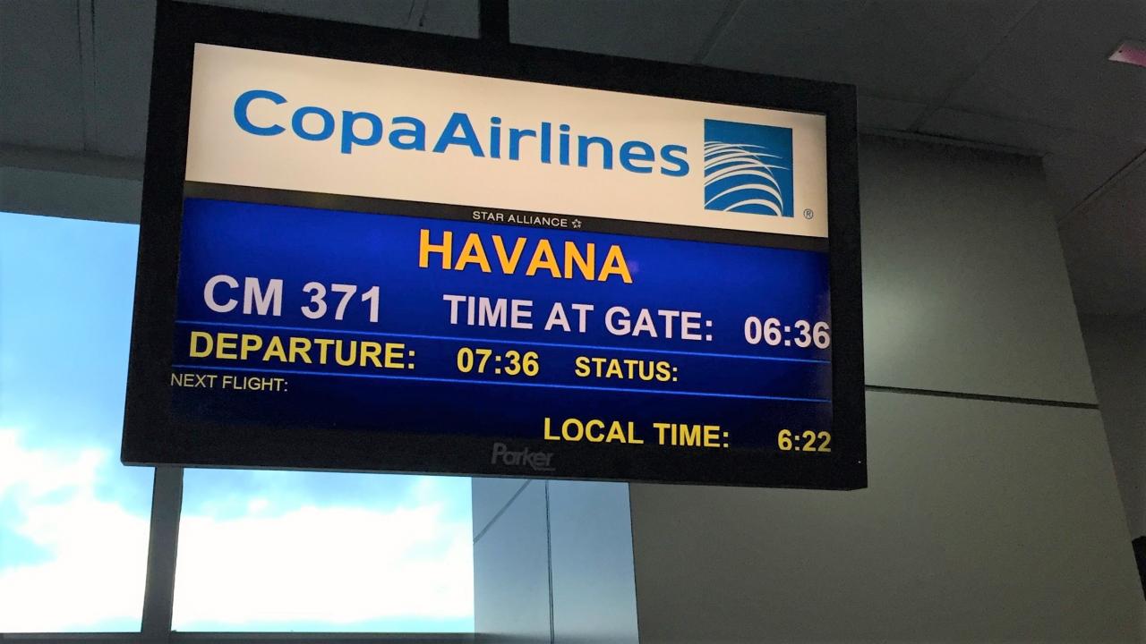 Vuelo de Copa Airlines a La Habana.