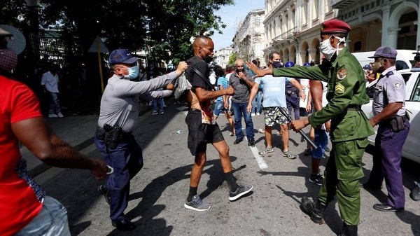 Detenciones durante las protestas del 11JCuba.