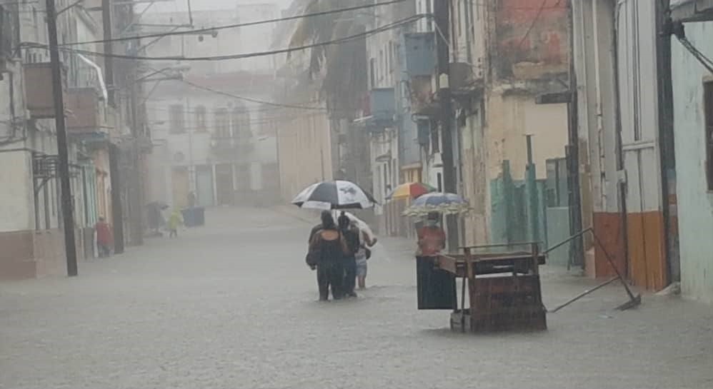 Lluvias en el occidente de Cuba.