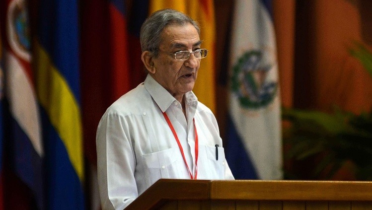 José Ramón Balaguer Cabrera en el Palacio de Convenciones de La Habana en 2018.