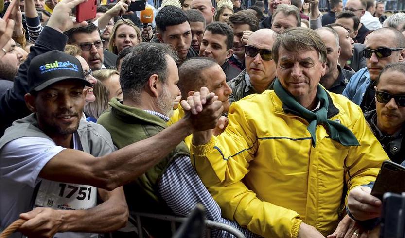 Jair Bolsonaro en un acto público.