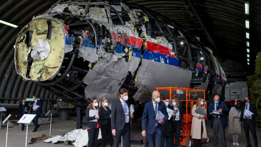 Restos del vuelo civil derribado sobre Ucrania en 2014.