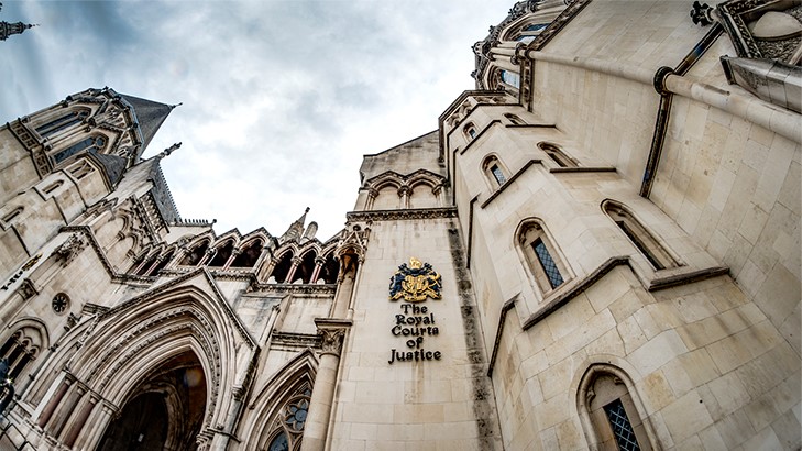 Headquarters of the Royal Courts of Justice of London.