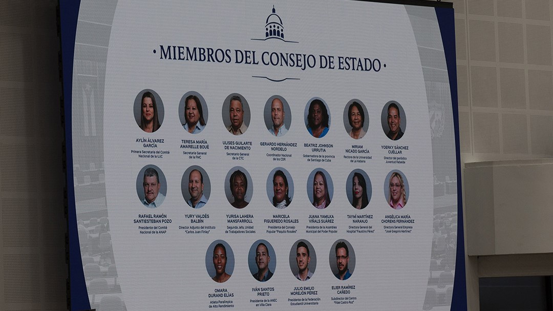 Miembros del Consejo de Estado cubano.