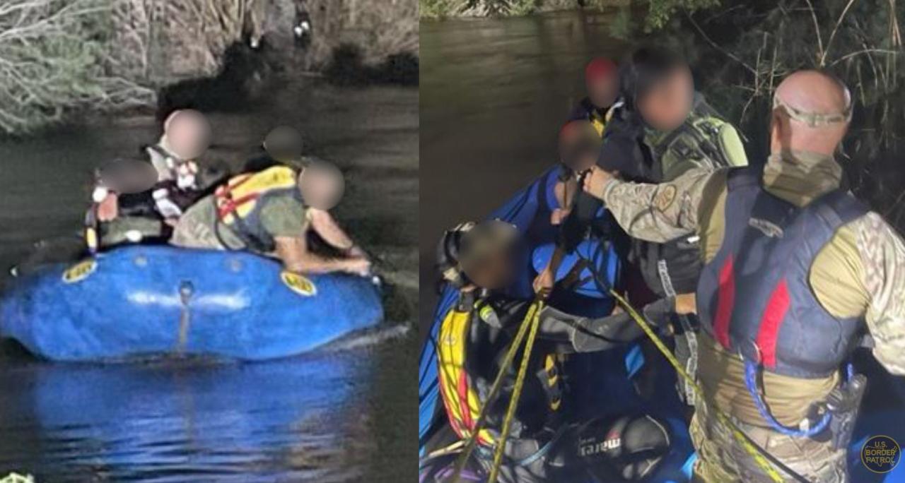Rescate de migrante cubano en el río Bravo.