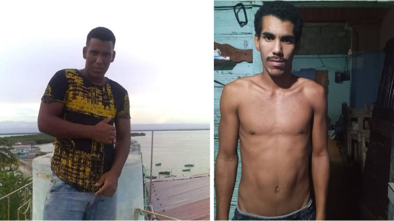 Felipe Octavio Correa Martínez, de 26 años, de izquierda a derecha, antes y después de salir de la cárcel.