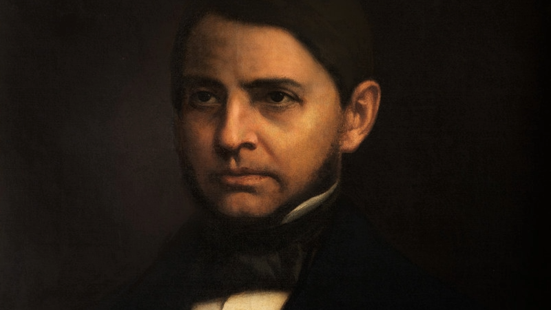 José Antonio Saco retratado por Federico Martínez Matos.