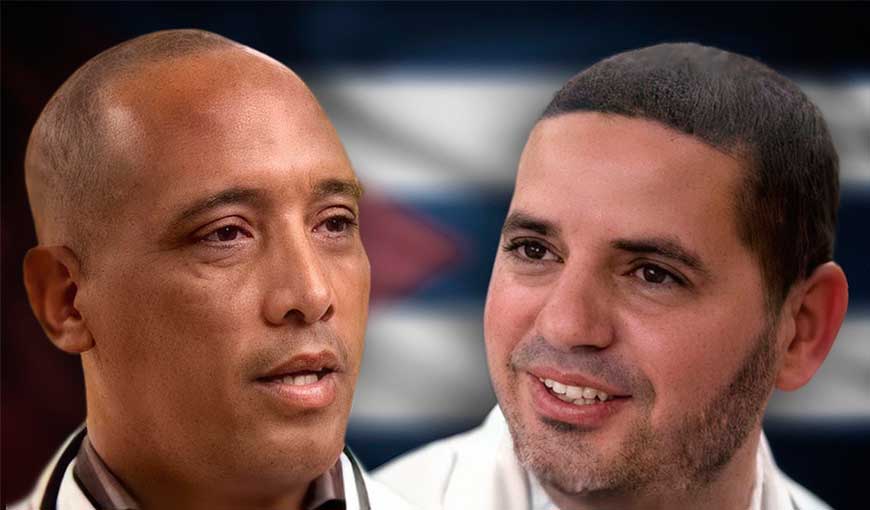 Los médicos cubanos Assel Herrera Correa y Landy Rodríguez Hernández. 