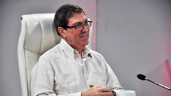Bruno Rodríguez Parrilla, ministro de Relaciones Exteriores en la 'Mesa Redonda'..