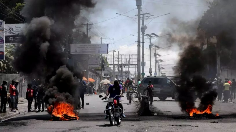 Barricadas en Puerto Príncipe el 7 de marzo de 2024.