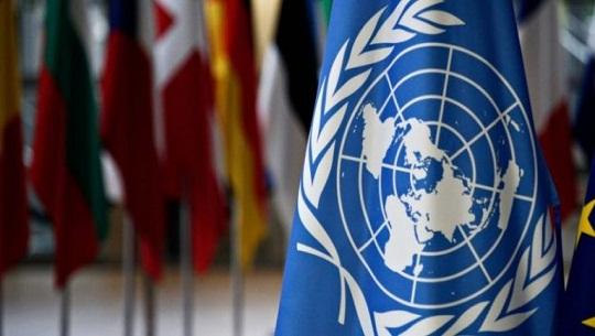 Banderas en la ONU.