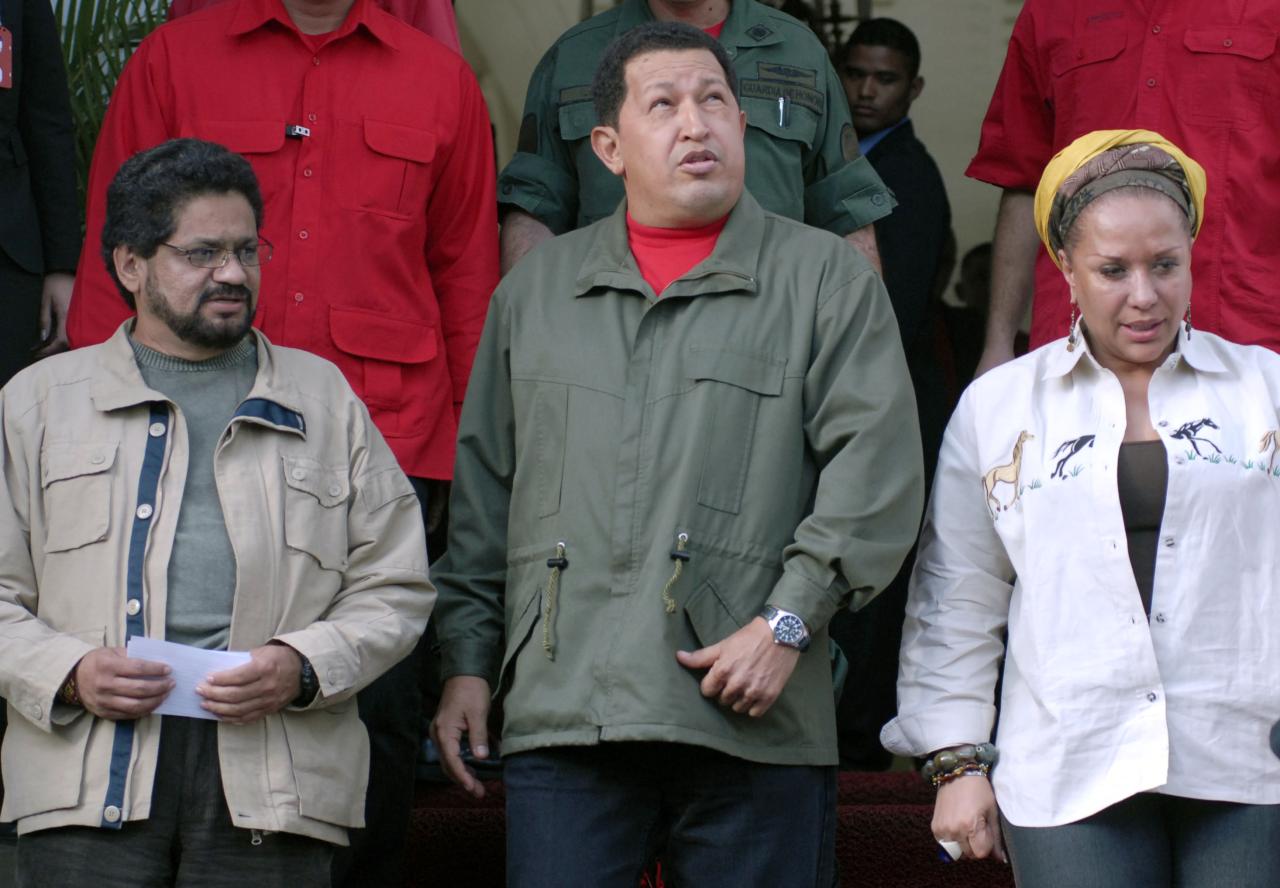 Piedad Córdoba y Hugo Chávez.