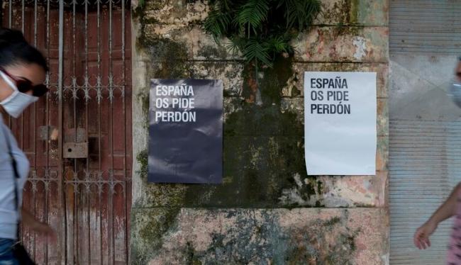 El mensaje de Abel Azona en una bodega en La Habana.