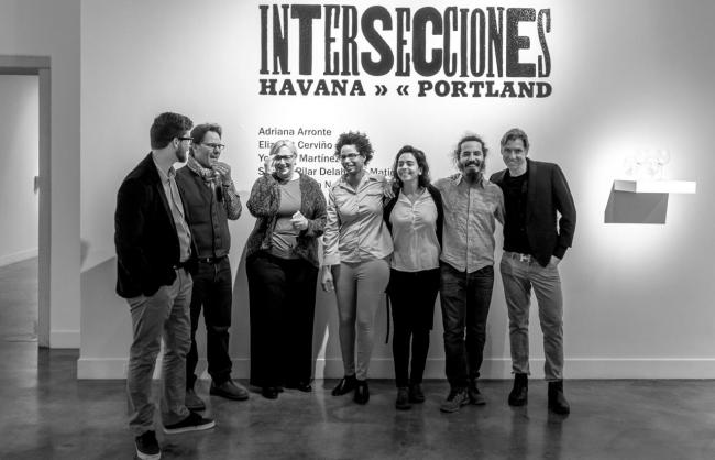 Inauguración de la exposición 'Intersecciones Havana-Portland' en 2016.