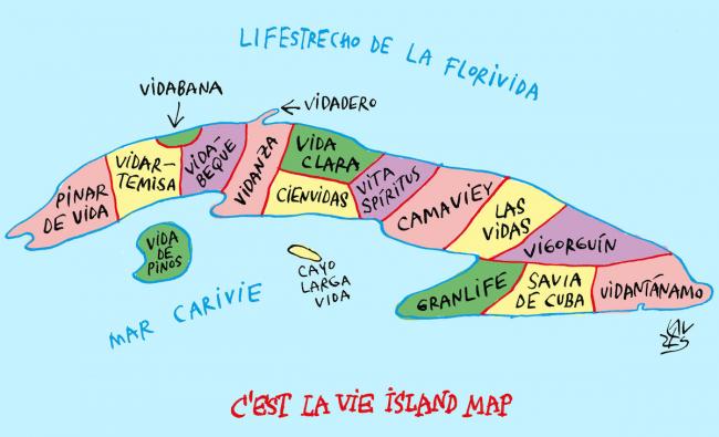 C'est la vie island map.
