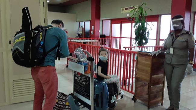Turistas rusos a su llegada a Varadero.