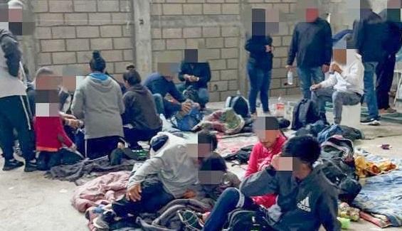Migrantes cubanos detenids en Chiapas, México.