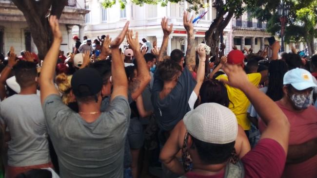 Protesta en La Habana.