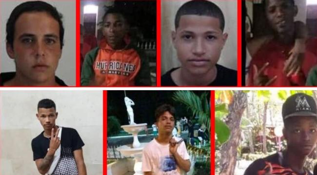 Siete jóvenes que fueron arrestados en Santa Clara.