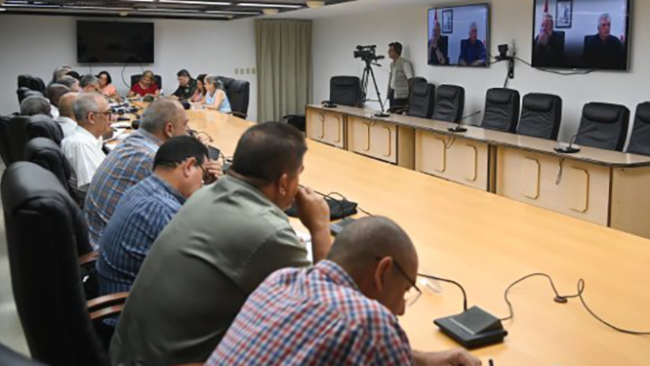 Reunión del Comité Ejecutivo del Consejo de Ministros de Cuba.