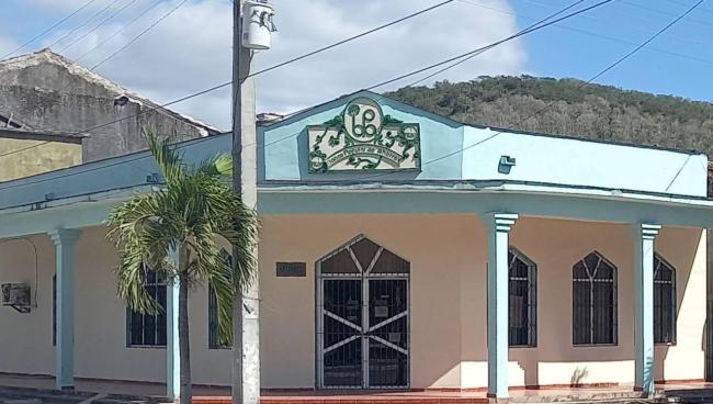 Sede del Banco Popular de Ahorro asaltada en el poblado Zaza del medio del municipio espirituano Taguasco.